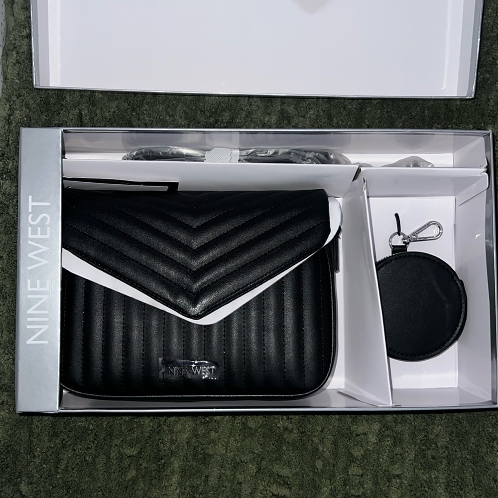 Nine West Sleek Black Crossbody Purse
